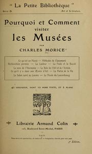 Cover of: Pourquoi et comment visiter les musées.