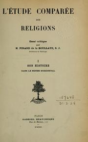 Cover of: L' étude comparée des religions: essai critique.