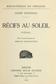 Cover of: Récifs au soleil, poèmes.