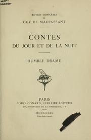 Cover of: Contes du jour et de la nuit: Humble drame