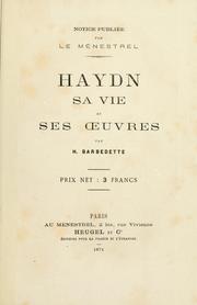 Cover of: Haydn: sa vie et ses oeuvres.