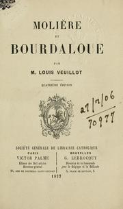 Cover of: Molière et Bourdaloue.