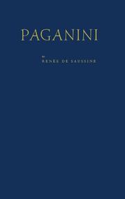Cover of: Paganini. by Renée de Saussine