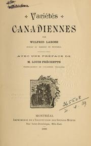 Cover of: Variétés canadiennes by Wilfrid Larose