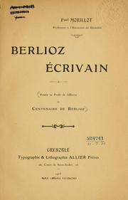 Cover of: Berlioz écrivain