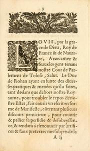 Cover of: Declaration dv Roy: contre le Duc de Rohan, ses complices & communautez, adherants à sa faction