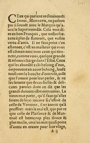 Cover of: Le mot a l'oreille de Monsieur le Marquis de La Vieville.