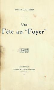 Cover of: Une fête au foyer.