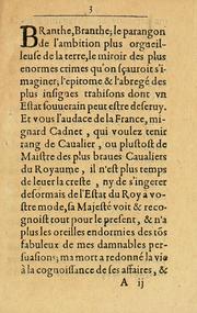 Cover of: L' ombre de monsievr le Connestable, apparve a Messieurs ses freres. by Fancan, François Dorval-Langlois sieur de