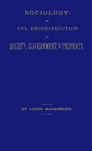 Sociology by Masquerier, Lewis