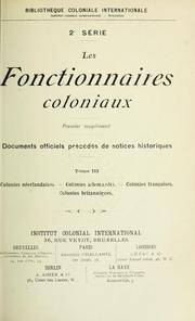 Cover of: Les fonctionnaires coloniaux: documents officiels.