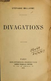 Cover of: Divagations