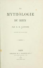 Cover of: La mythologie du Rhin