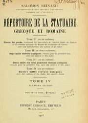Cover of: Répertoire de la statuaire grecque et romaine. by Salomon Reinach