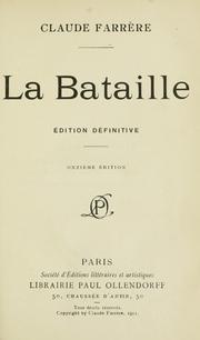 Cover of: La bataille. by Claude Farrère