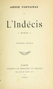 Cover of: L' indécis: roman.