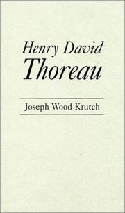 Cover of: Henry David Thoreau. by Joseph Wood Krutch