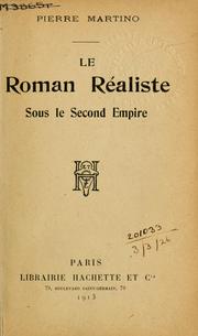 Cover of: Le roman réaliste sous le second empire.