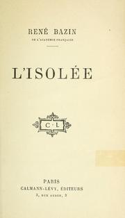 Cover of: L' isolée.