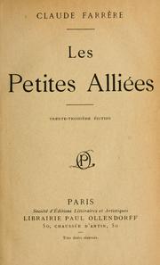 Cover of: Les petites alliées.