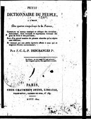 Cover of: Petit dictionaire du peuple, à l'usage des quatre cinquième de la France