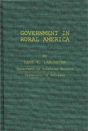 Cover of: Government in rural America