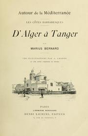 Cover of: D'Alger à Tanger.
