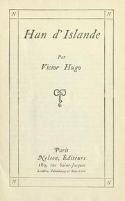 Cover of: Han d'Islande. by Victor Hugo