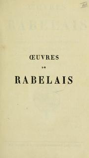 Cover of: Oeuvres