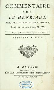 Cover of: Commentaire sur la Henriade