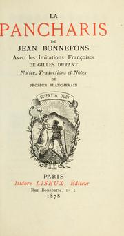 Cover of: La Pancharis