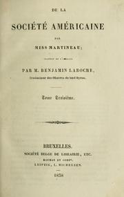 Cover of: De la société américaine by Harriet Martineau
