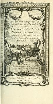 Cover of: Lettres d'une Péruvienne.