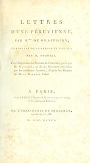 Lettres d'une Péruvienne by Grafigny Mme de