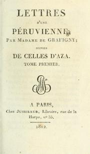 Cover of: Lettres d'une Péruvienne by Françoise de Grafigny