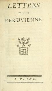 Cover of: Lettres d'une Peruvienne.