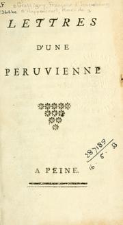 Cover of: Lettres d'une Péruvienne.