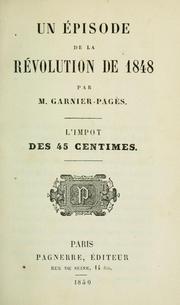 Cover of: Un épisode de la Révolution de 1848