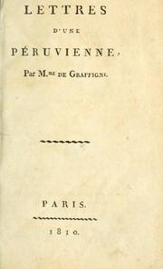 Cover of: Lettres d'une Péruvienne