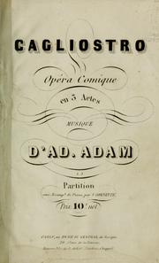 Cover of: Cagliostro: opéra comique en 3 actes