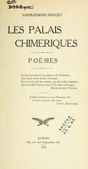 Cover of: Les palais chimériques: poésies.