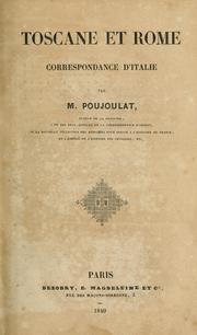 Cover of: Toscane et Rome by M. Poujoulat