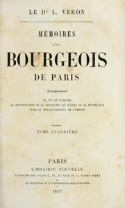 Cover of: Mémoires d'un bourgeois de Paris by Louis Désiré Véron