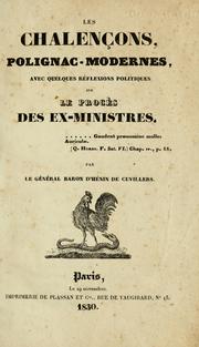 Les Chalençons, Polignac-modernes by Hénin de Cuvillers, Étienne Félix baron