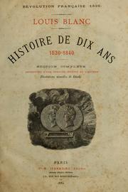 Cover of: Histoire de dix ans, 1830-1840