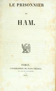 Cover of: Le prisonnier de ham by Frédéric T. Briffault