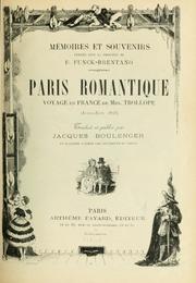 Cover of: Paris romantique by Judith Martin