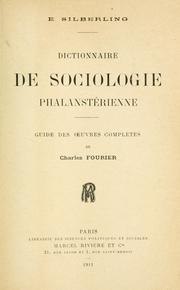 Dictionnaire de sociologie phalanstérienne by E Silberling