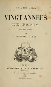 Cover of: Vingt années de Paris