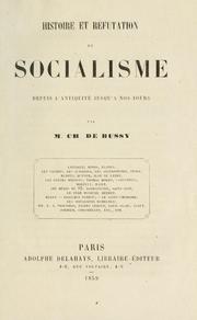 Cover of: Histoire et réfutation du socialisme depuis l'antiquité jusqu'a nos jours